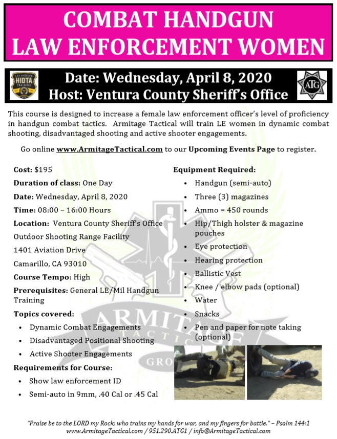 2020/04/08 - Combat Handgun for LE Women - Camarillo, CA